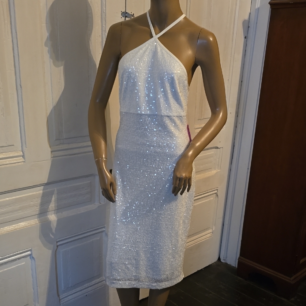 Donna Karan Sparkling White Dress
